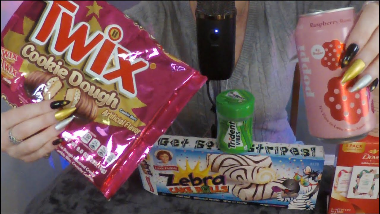 ASMR Gum Chewing Going Through Empties