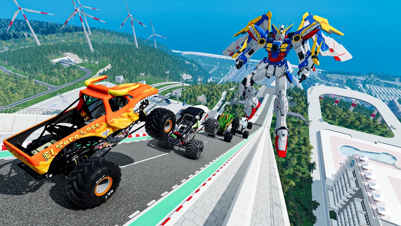 Epic High Speed Car Jumps #2 &ndash; BeamNG.Drive