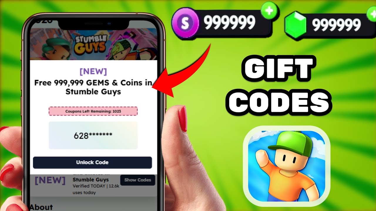 Stumble Guys Gift Codes 2026 - FREE Gems, Coins & Unlock ALL Skins & Emotes! (Redeem Now)