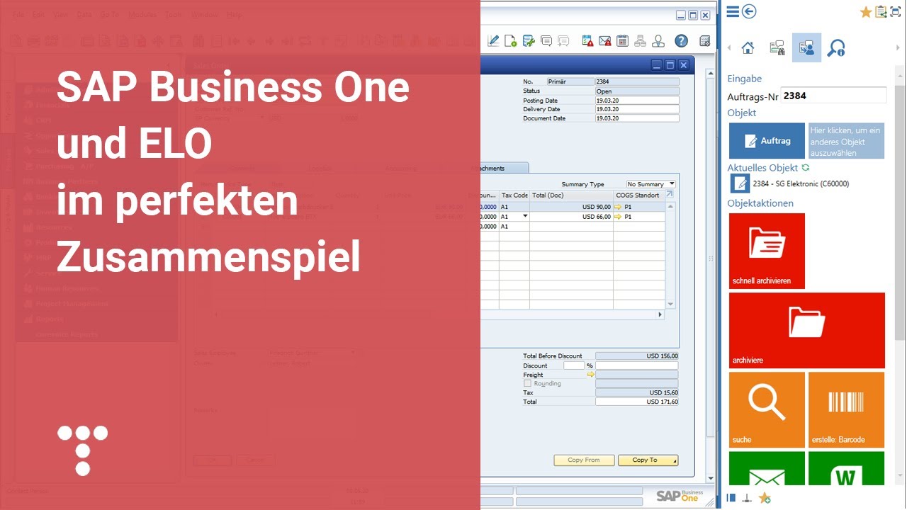 Dokumentenmanagement (DMS) mit SAP Business One und ELO