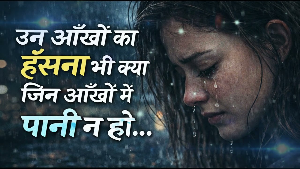 उन आँखों का हँसना भी क्या, जिन आँखों में पानी न हो, 💔