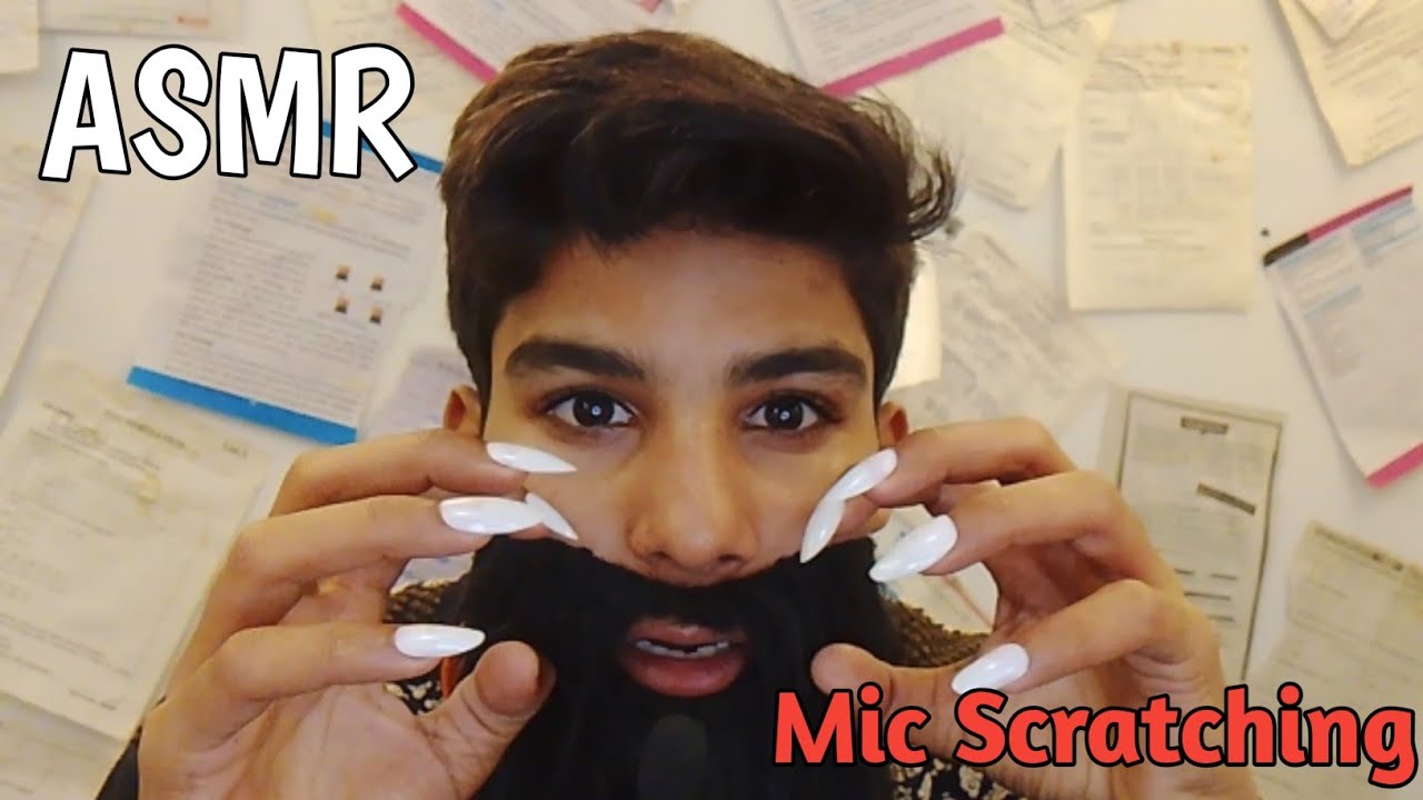 ASMR Mic Scratching And Long Nails Tapping 