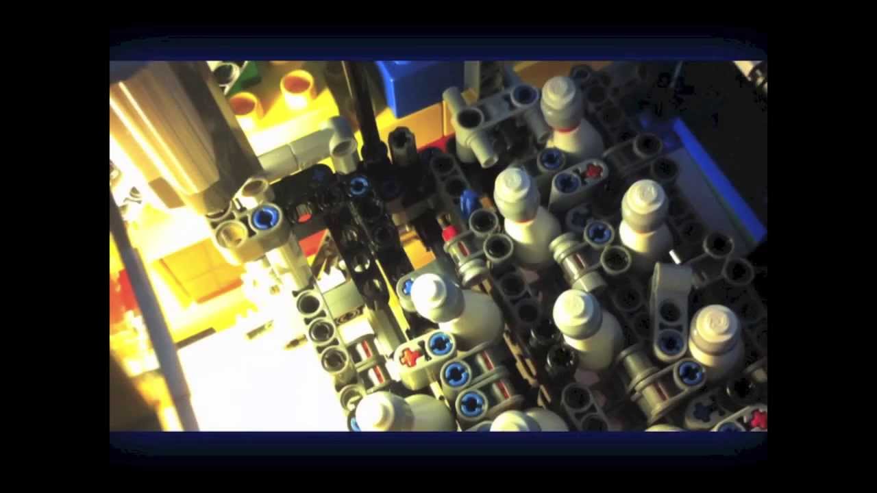 Lego technic bowling pinsetter!