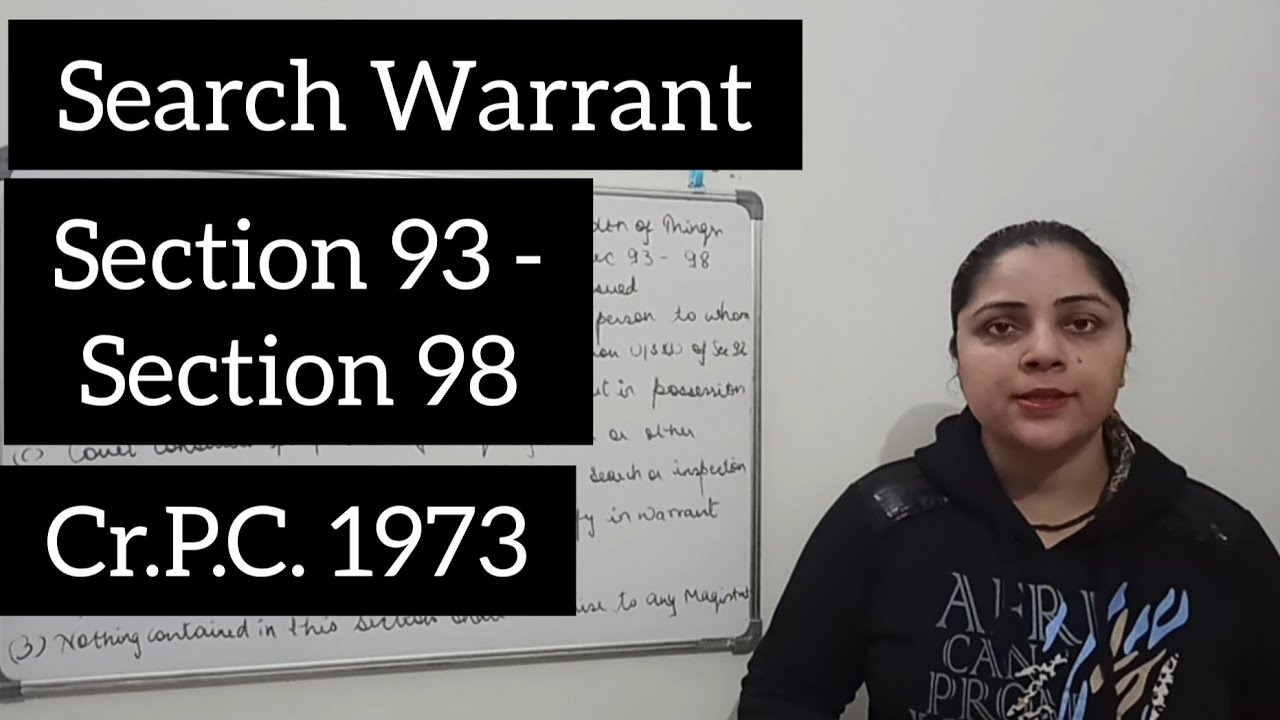 Section 93- Section 98 || Criminal Procedure Code, 1973 #searchwarrants #crpc1973 #judiciaryprep