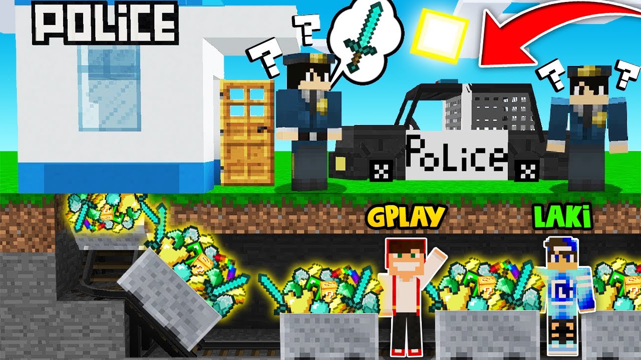 GPLAY PODSTĘPEM WYWOZI RZECZY Z KOMISARIATU POLICJI Z LAKIM W MINECRAFT?!