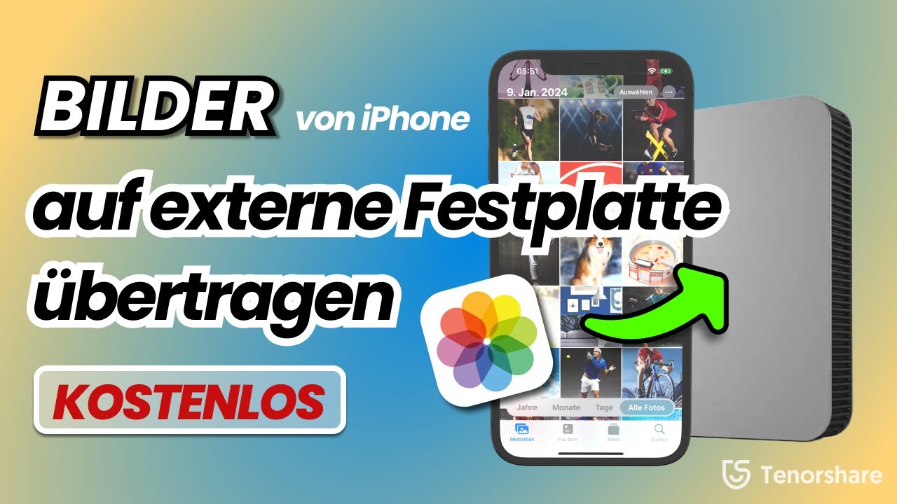 Fotos vom iPhone auf externe Festplatte übertragen 2025 [KOSTENLOS]