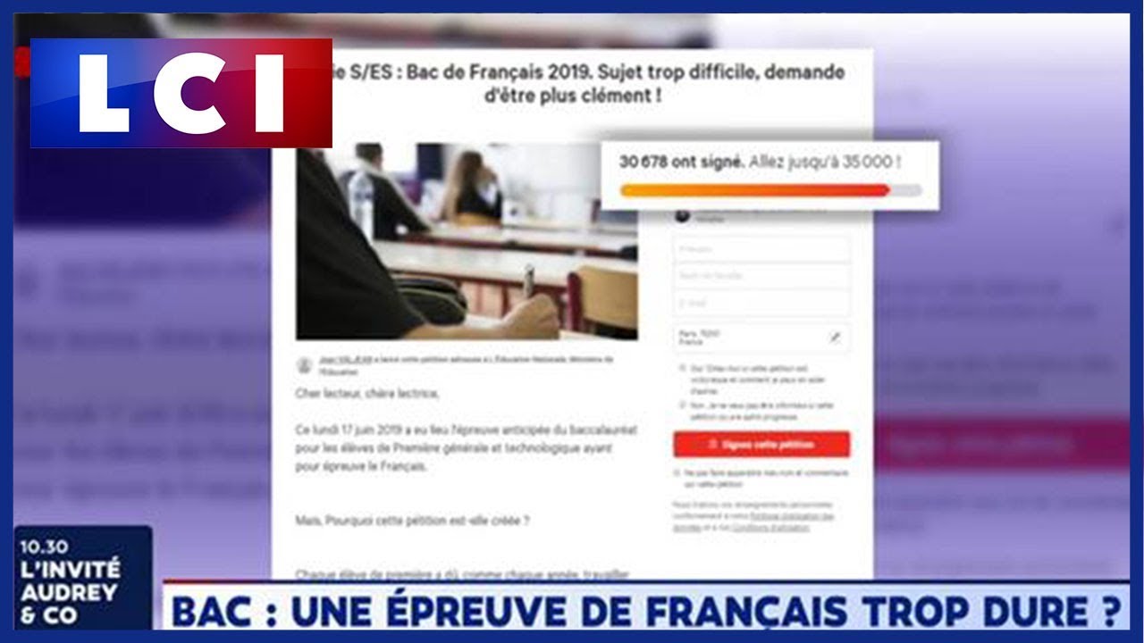 BAC : Une épreuve de Français trop dure ?