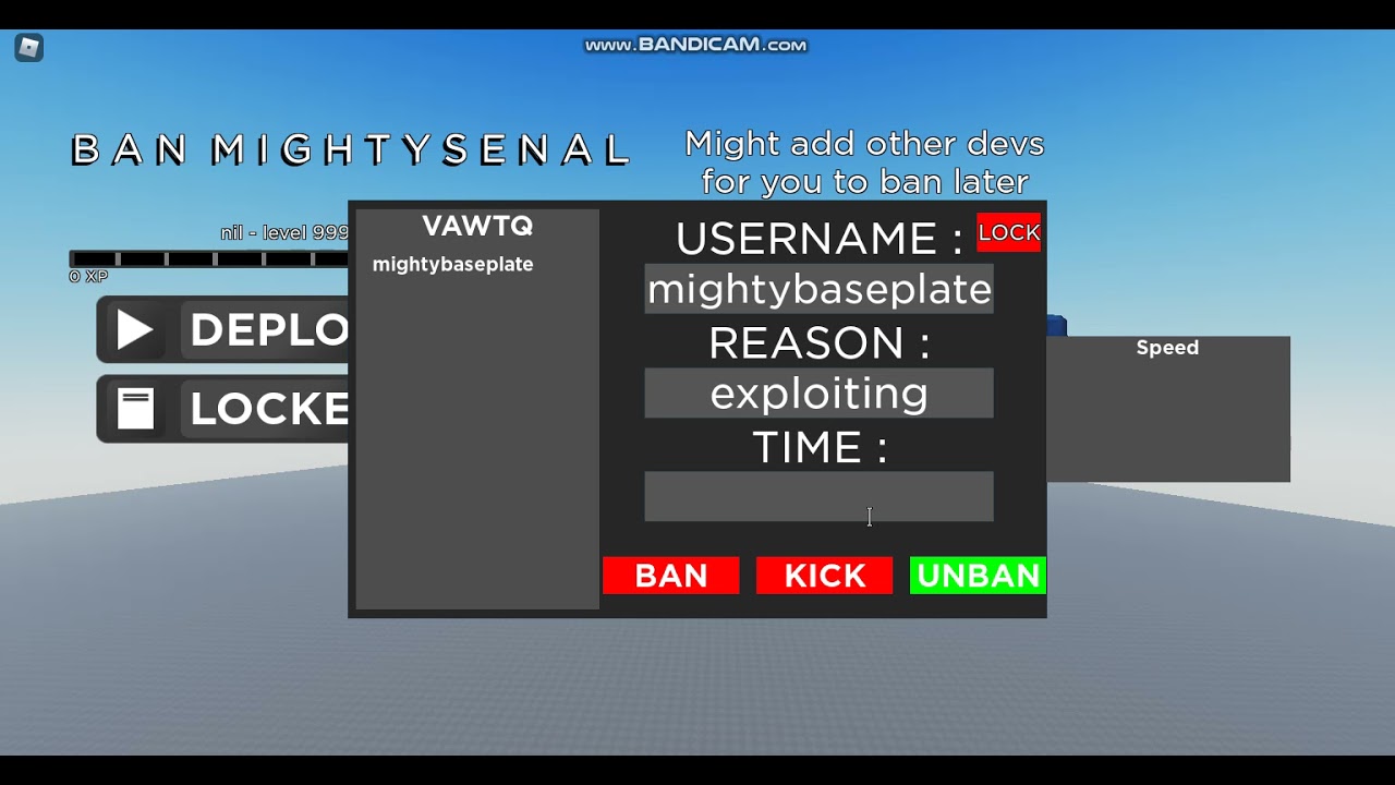 Banning mightybaseplate from arsenal