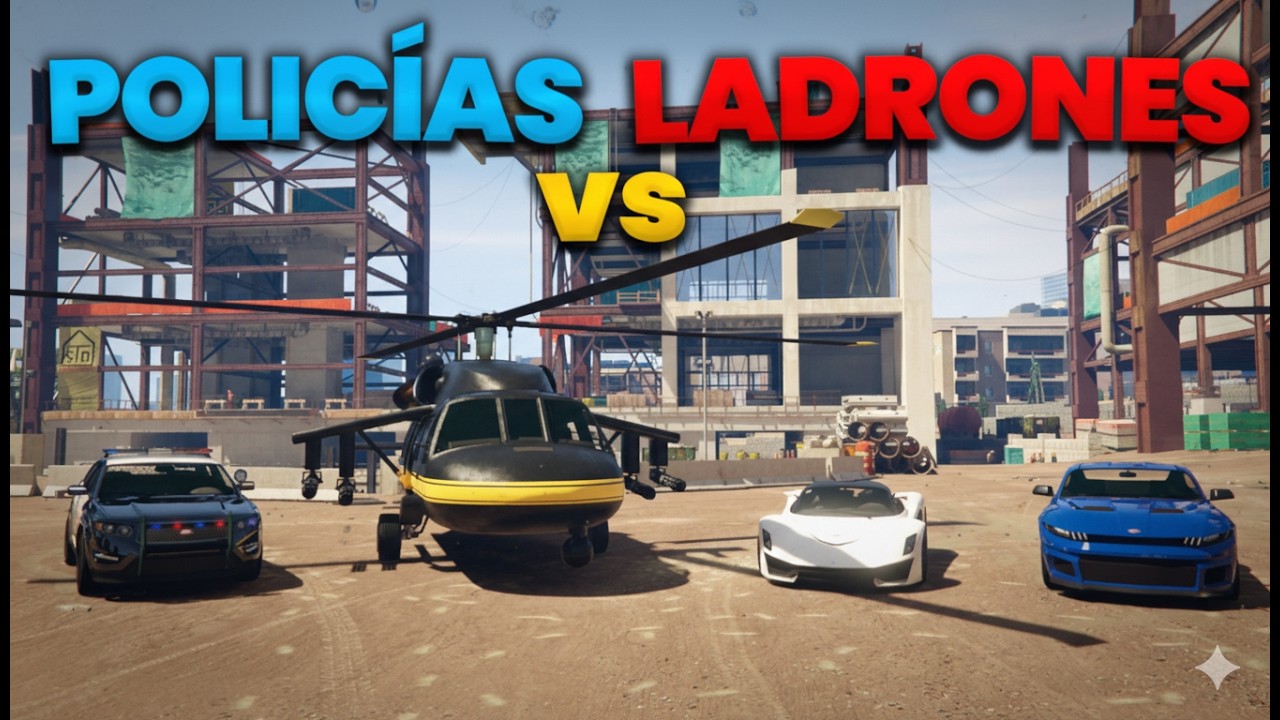 Intento ESCAPAR pero me SIGUE un HELICOPTERO! | Policías vs Ladrones GTA Online