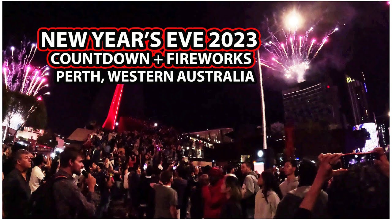 New Year's Eve 2023 at Perth, Western Australia (Countdown and Fireworks Display)
