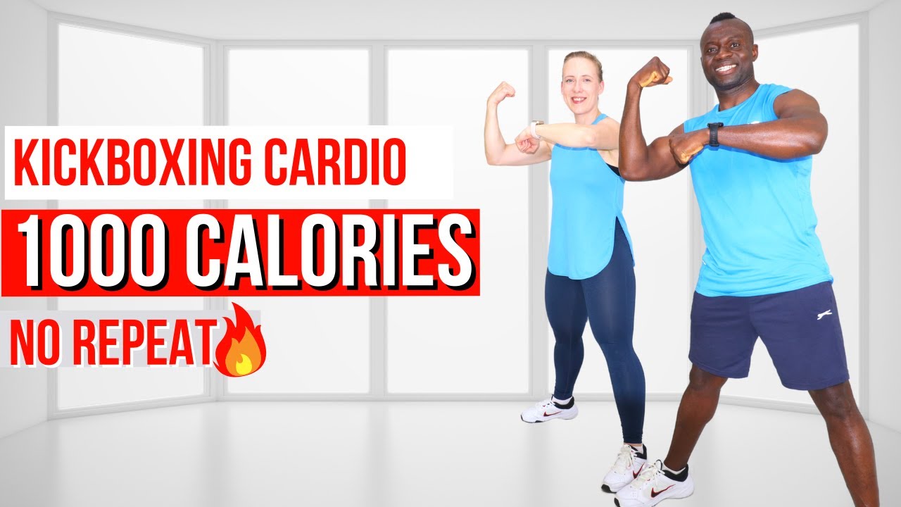 1000 CALORIE WORKOUT at Home | 1 Hour Full Body All Standing Kickboxing Cardio HIIT Workout