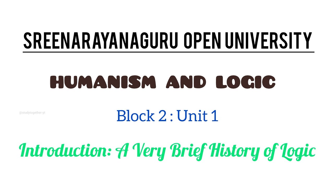 Essay Questions of the Unit Introduction: A Brief History of Logic