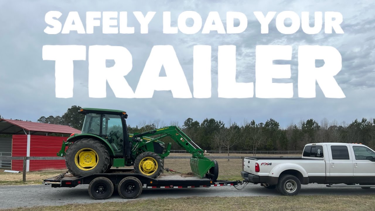 Load John Deere 5075E Tractor on a trailer