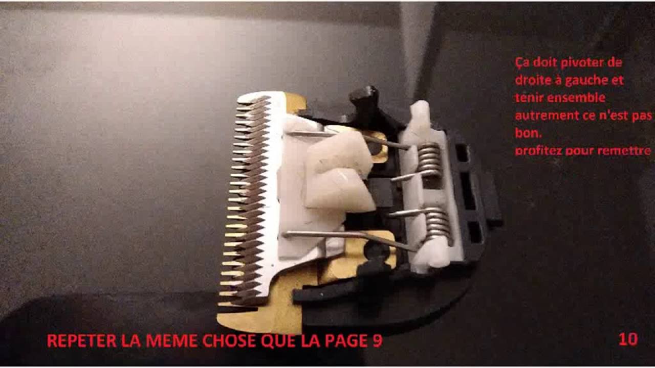remonter une tête de tondeuse pour cheveux