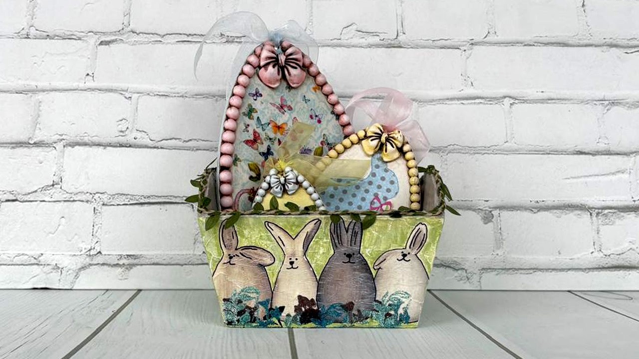 Cesto 🐇 y huevos de Pascua 🥚🥚🥚