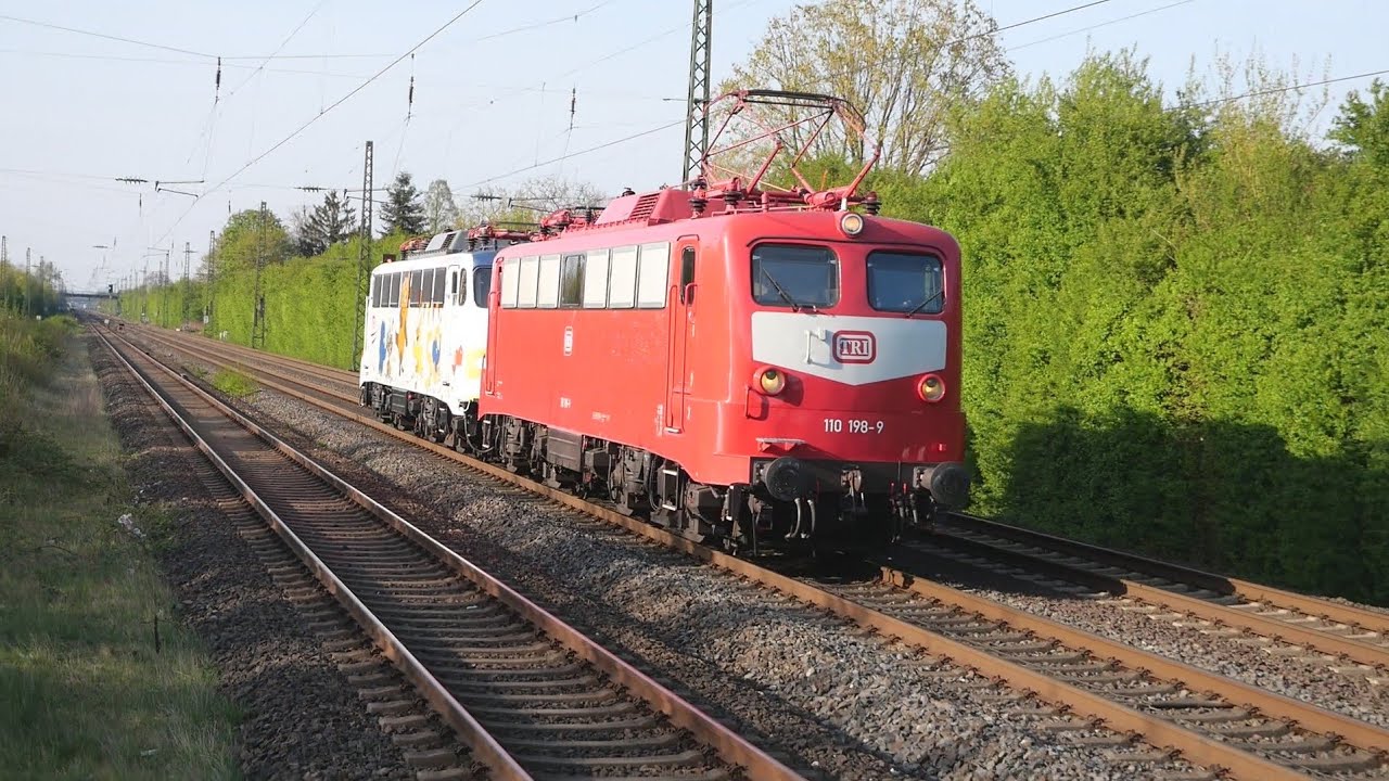 Eisenbahnverkehr in Angermund Mit Br 110 111 101 146 147 193 422 429 462 411 412 402 403 406 1429