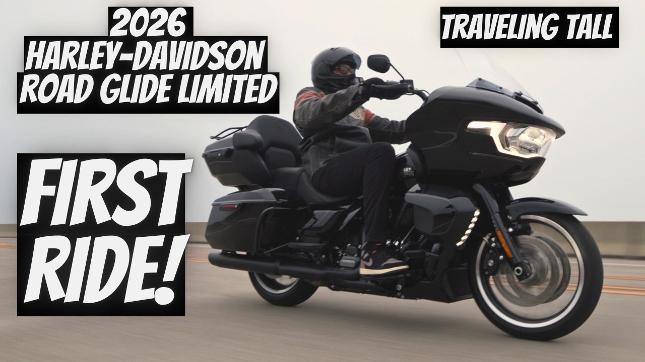 New 2026 Harley-Davidson Road Glide Limited First Ride Review! Harley-Davidson's New Touring Bike.