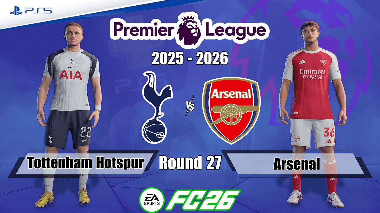 Tottenham vs. Arsenal | Premier League 25/26 | Full Match | FC 26 - PS5™[4K]
