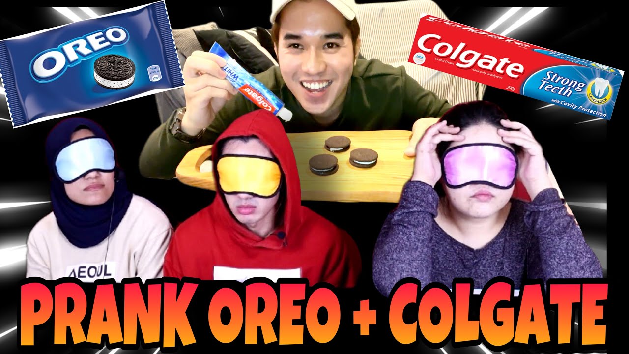NAK TEKA BISKUT TAPI KENA PRANK MAKAN OREO + COLGATE! PEDASNYA MULUT!