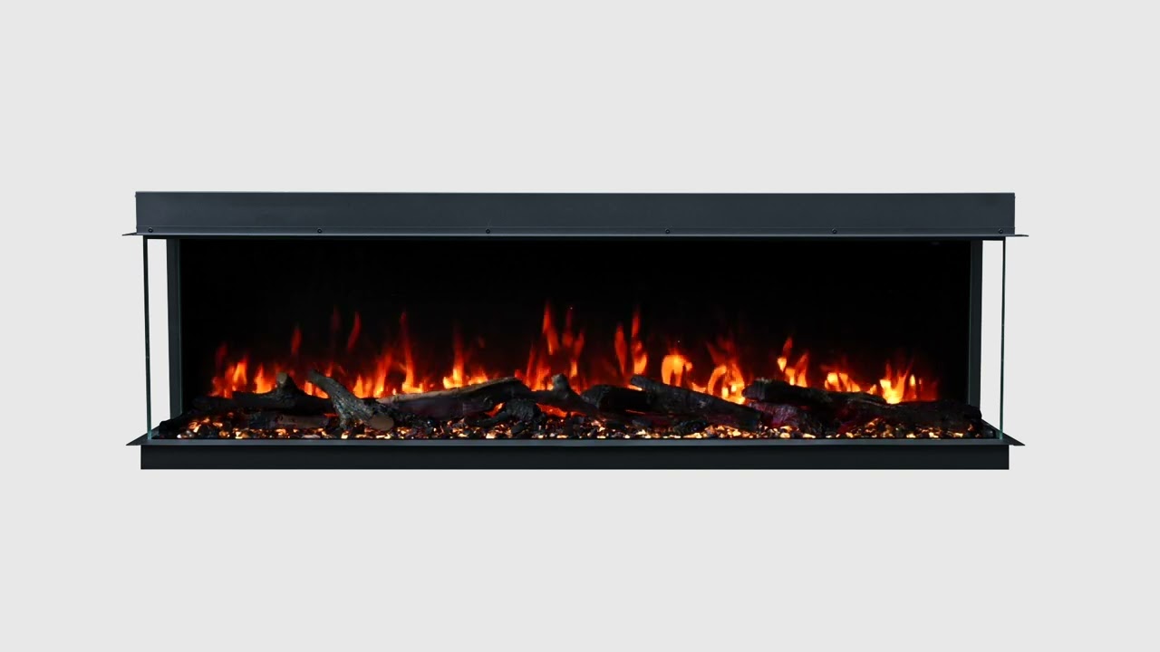 Moda Living Devon Series 3-Sided Fireplaces Flame Video