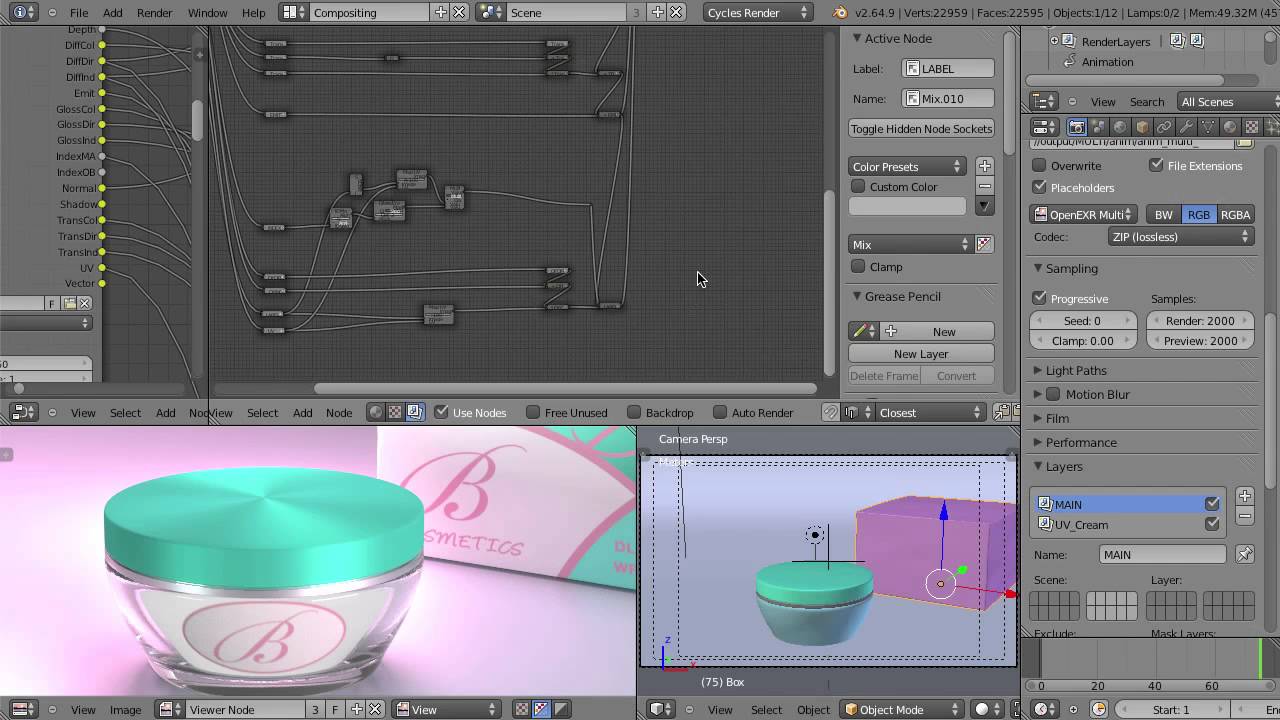 Compositing Cycles Render Passes in Blender