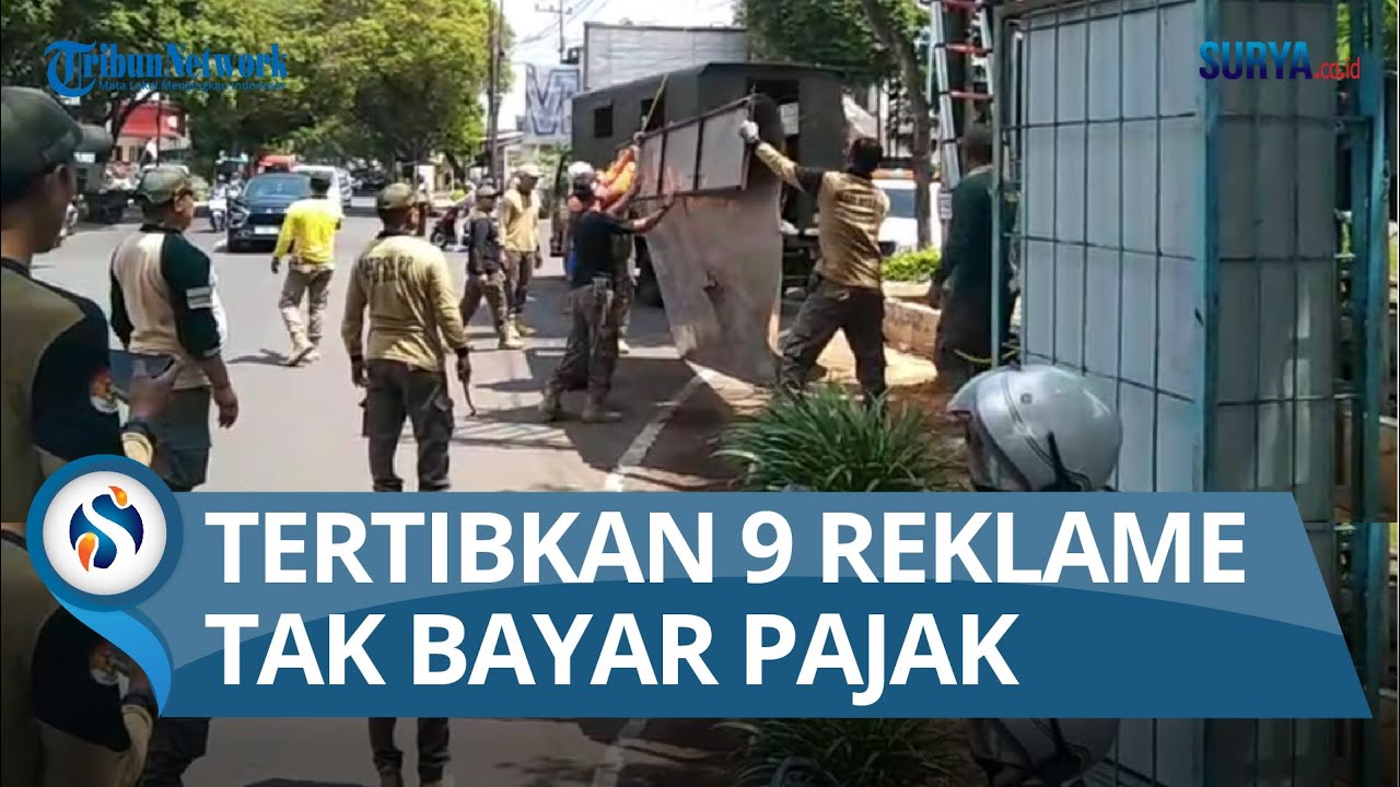 Satpol PP Tuban Tertibkan 9 Reklame Tak Berizin dan Tak Bayar Pajak