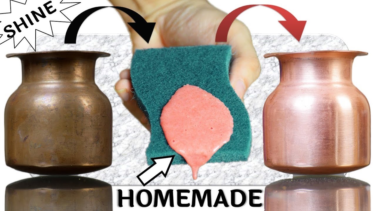 घर में बने इस पेस्ट से तांबा, पीतल के बरतन इतने अच्छे साफ़ होंगे - Homemade Copper Shining Paste