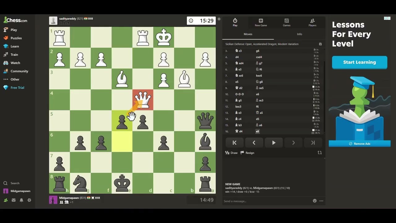 I played chess.com again