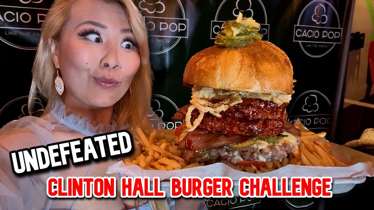 UNDEFEATED CLINTON HALL BURGER CHALLENGE in New York City!!! #RainaisCrazy