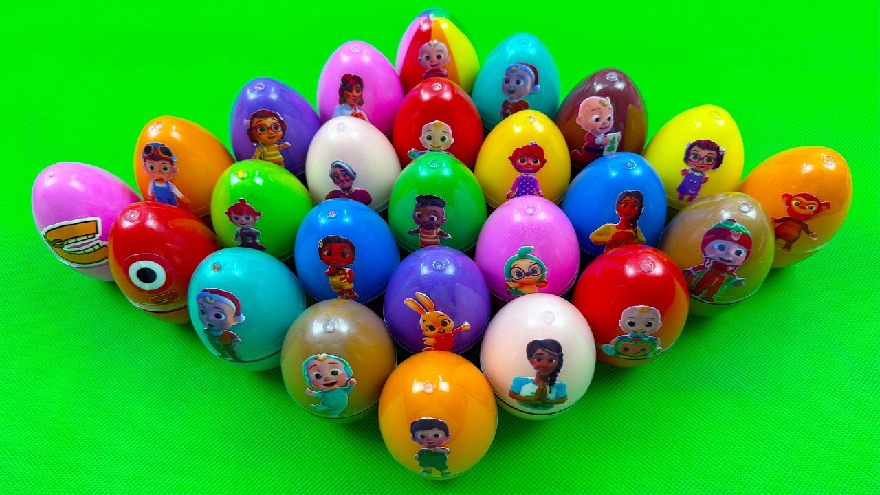 Cocomelon Rainbow EGGS ASMR! with JJ, TomTom, YoYo, Cody & Friends More Slime Fun 💫💖