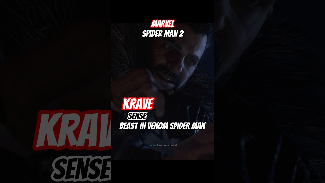 Kraven saw a beast ⚡in Venom Spiderman | Marvel Spider Man 2 