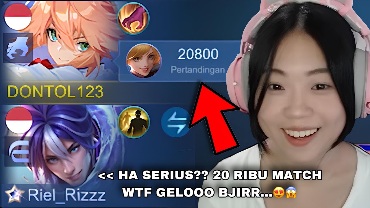 REAKSI VIA STREAMER CEWE CANTIK MELIHAT FANNY 20 RIBU MATCH…☠️