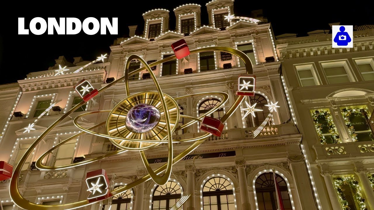 London Night Walk 🇬🇧  Marylebone 🎄 MAYFAIR Christmas Lights 2024 | Central London Walking Tour | HDR