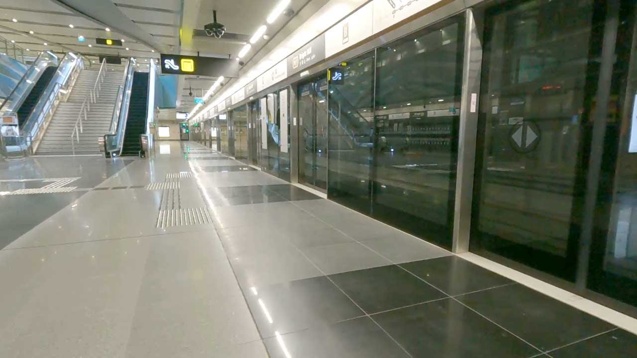 Singapore MRT ride from Bright Hill to Woodlands train station