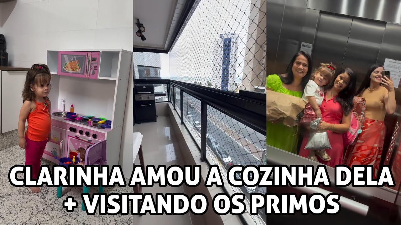 Clarinha amou a cozinha nova dela!! + Visitando os primos na casa nova!!