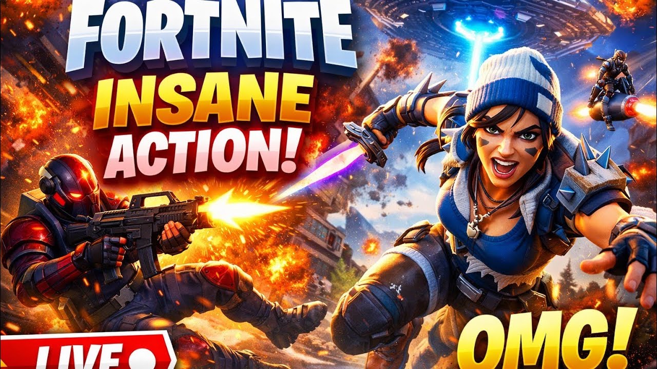 FORTNITE INSANE ACTION LIVE - OMG Epic Battle! #live #gaming 