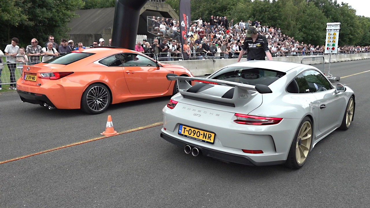 Lexus LC F (477HP) vs Audi R8 V10 Plus vs Porsche 991 GT3 4.0 iPE
