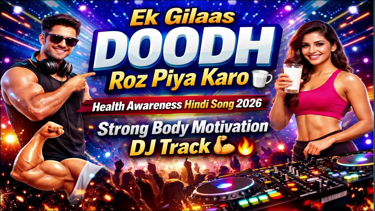  एक गिलास दूध रोज़ पिया करो🥛 | Health Awareness Hindi Song 2026 | Strong Body Motivation DJ Track 💪🔥