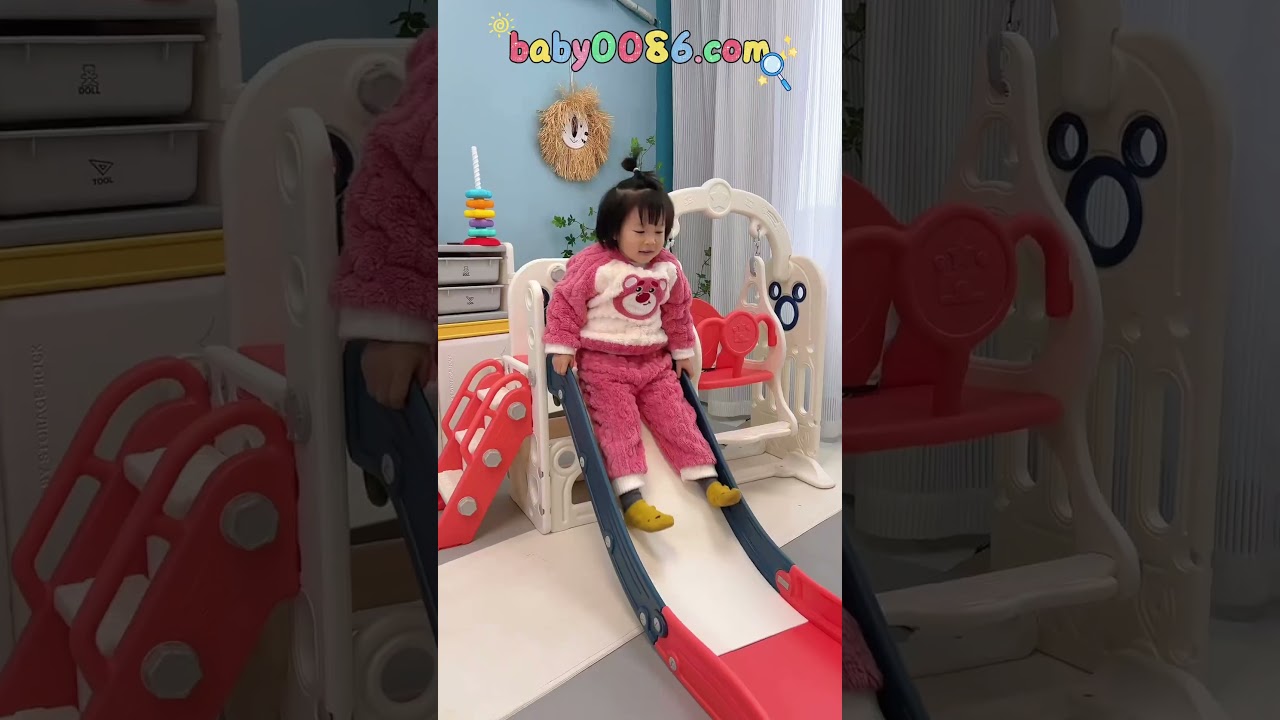 Baby Indoor Slide and Swing Set: Fun and Safe Playtime#shorts #babyplay #play