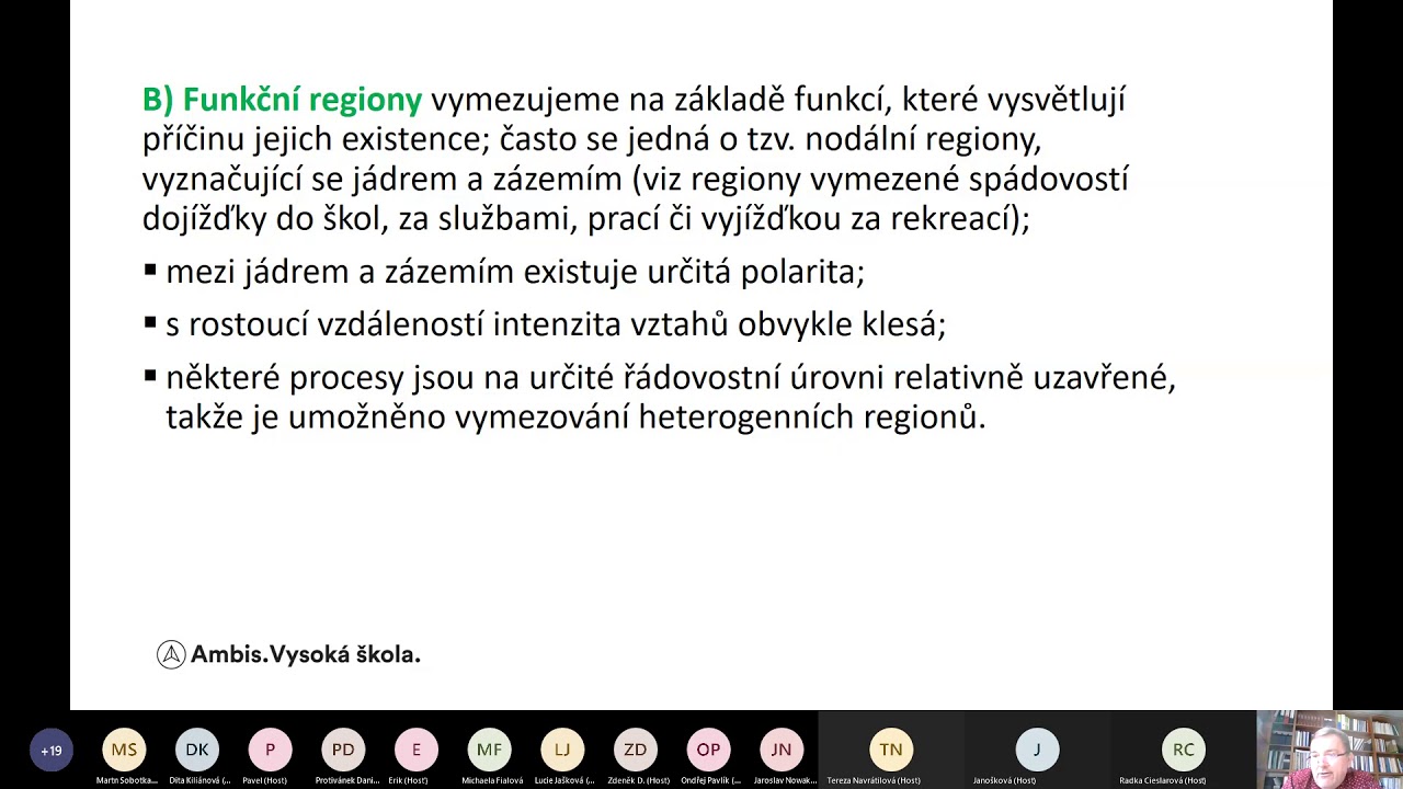 Regionální rozvoj a regionální politika 4.10.2020 1 část