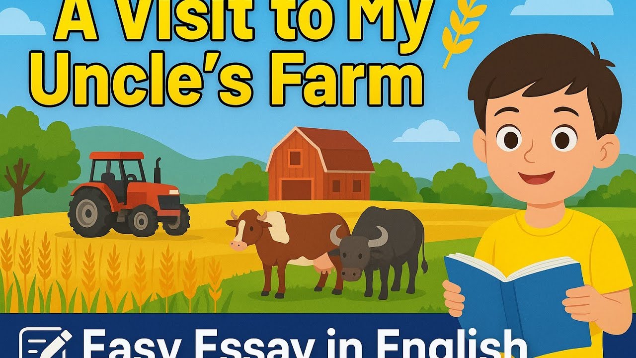 🌾 A Visit to My Uncle’s Farm | Short Essay | Easy English Paragraph 🌾