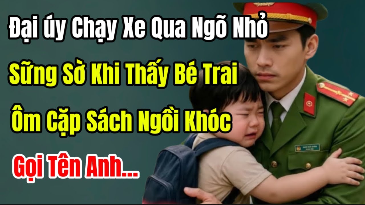 Đại úy Chạy Xe Qua Ngõ Nhỏ Sững Sờ Khi Thấy Bé Trai Ôm Cặp Sách Ngồi Khóc Gọi Tên Anh…