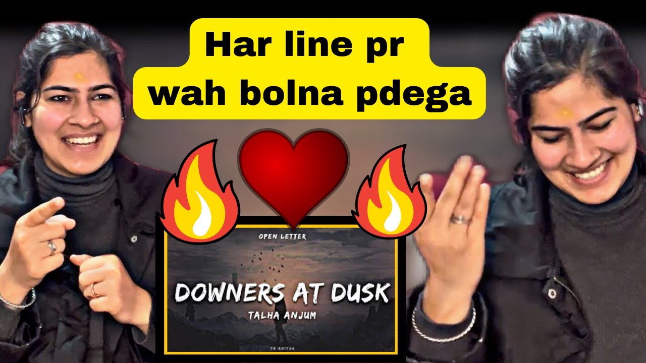 Pahadi girl reaction on Downers At Dusk- Talha Anjum|Prod. by Umair❤️(Official Music Video)
