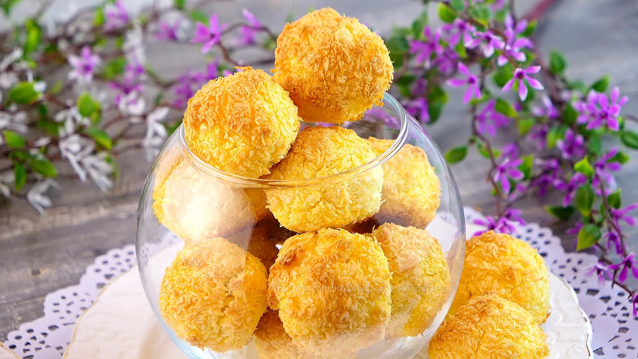 🥥Хрустящее кокосовое печенье за полчаса! 