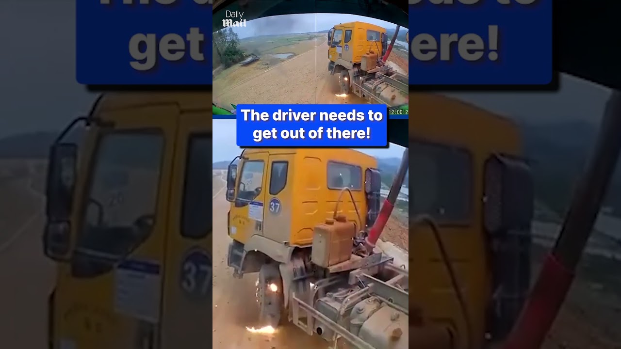 Truck hits high voltage power line