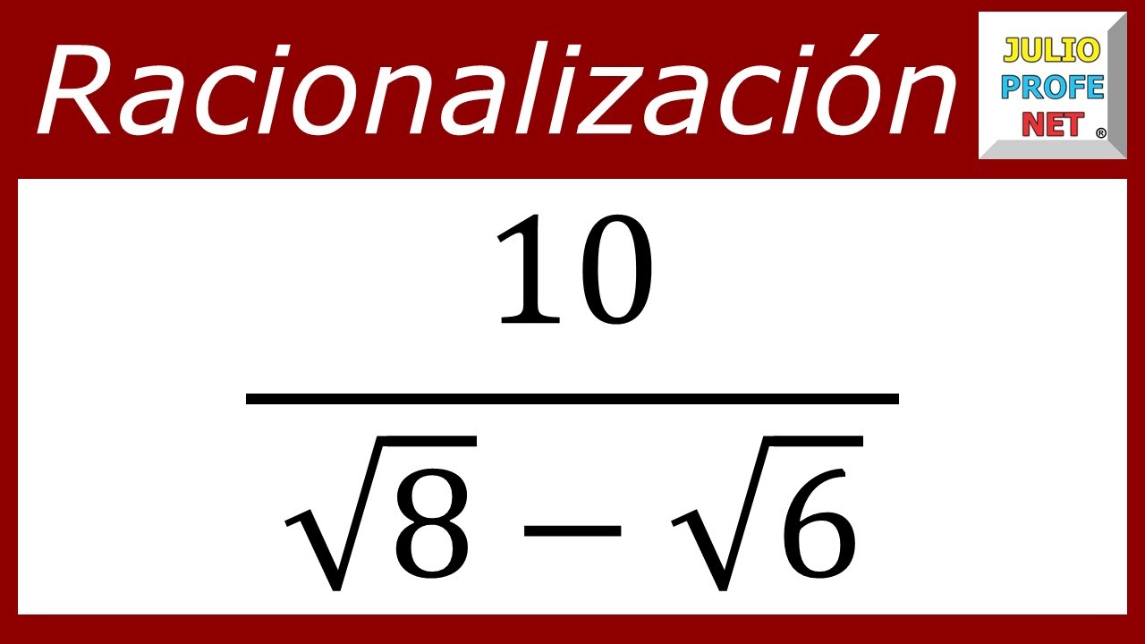Racionalizar denominador binomio | Ej. 6 #julioprofe