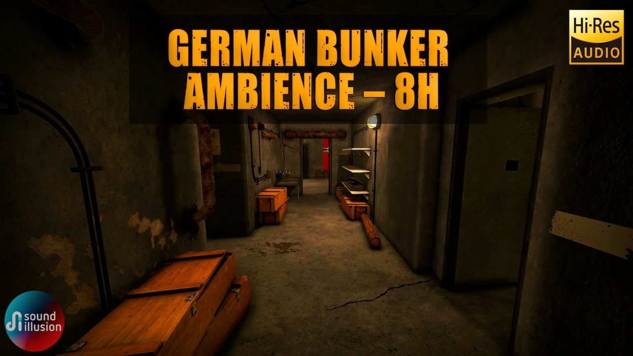 WW2 German Bunker Ambience – Distant Artillery & War Sounds for Sleep/Study (8 Hours)