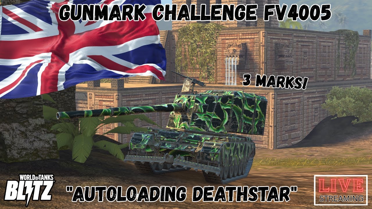 FV4005 Gun Mark Grinding! 3 Marks Challenge | WoT Blitz