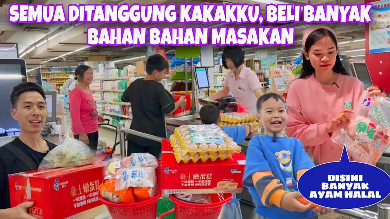 PERSIAPAN MASAK BANYAK, BELI BANYAK BAHAN BAHAN YANG DIPERLUKAN SEMUA DITANGGUNG KAKAKKU DI INGGRIS