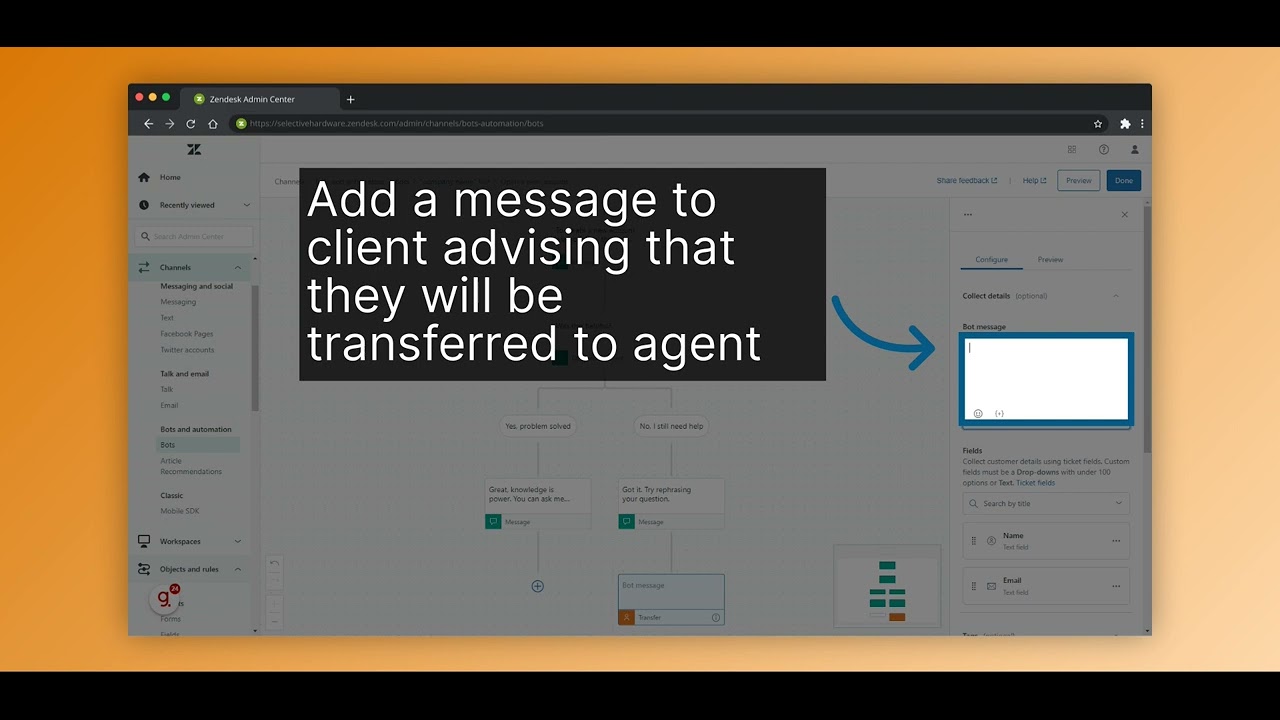 Guidde - creating a simple answer Bot on @zendesk